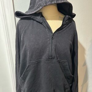 Black faded look scuba style hoodie women’s M